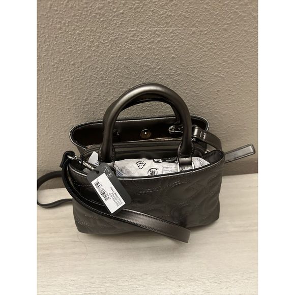 GUESS Pewter Minney Mini Satchel Convertible, Crossbody Bag - Picture 9 of 15